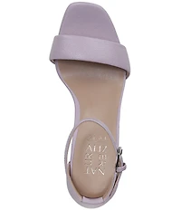 Naturalizer Joy Leather Square Toe Ankle Strap Dress Sandals