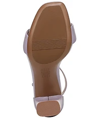 Naturalizer Joy Leather Square Toe Ankle Strap Dress Sandals