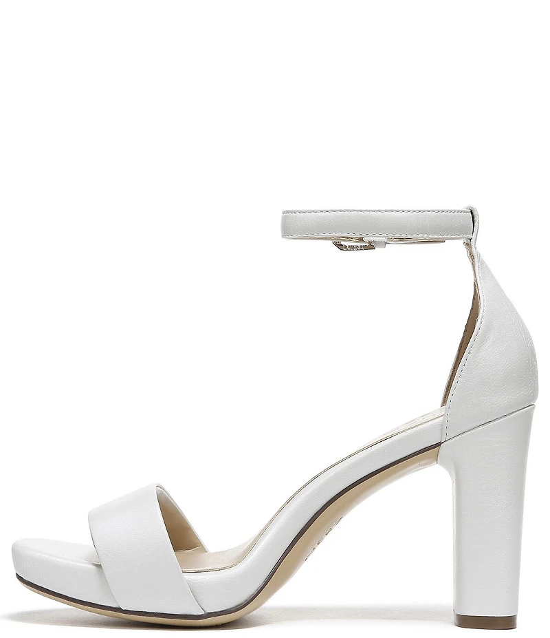 Naturalizer Joy Leather Square Toe Ankle Strap Dress Sandals