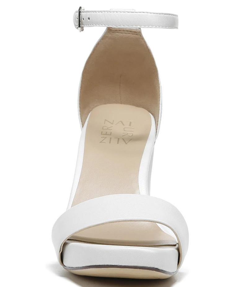 Naturalizer Joy Leather Square Toe Ankle Strap Dress Sandals