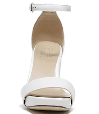 Naturalizer Joy Leather Square Toe Ankle Strap Dress Sandals