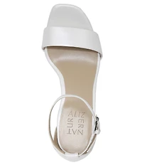 Naturalizer Joy Leather Square Toe Ankle Strap Dress Sandals