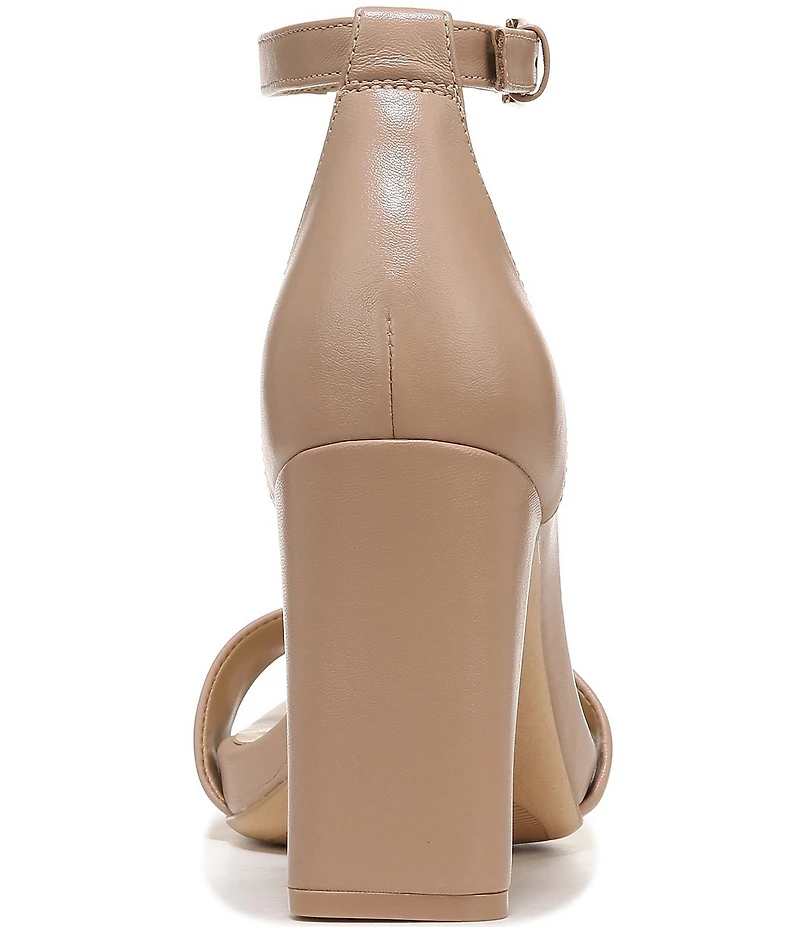 Naturalizer Joy Leather Square Toe Ankle Strap Dress Sandals