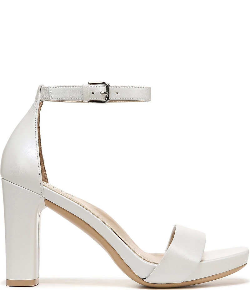 Naturalizer Joy Leather Square Toe Ankle Strap Dress Sandals