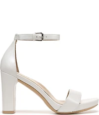 Naturalizer Joy Leather Square Toe Ankle Strap Dress Sandals