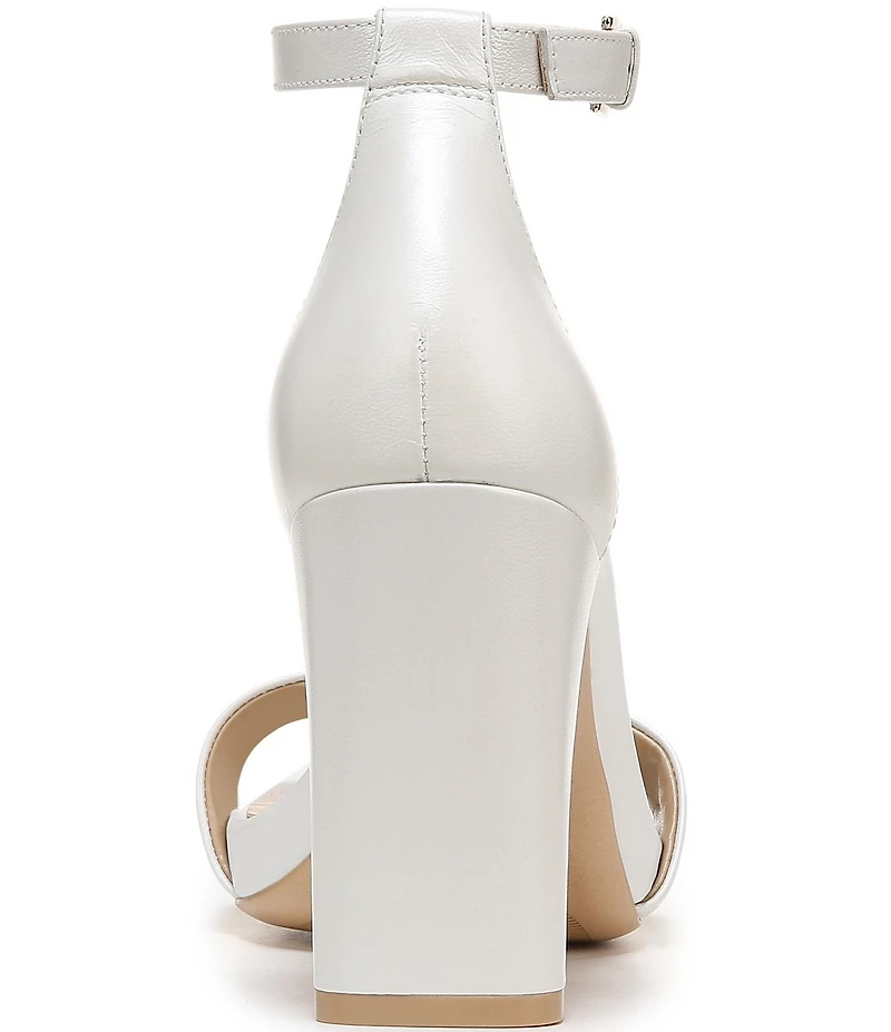 Naturalizer Joy Leather Square Toe Ankle Strap Dress Sandals