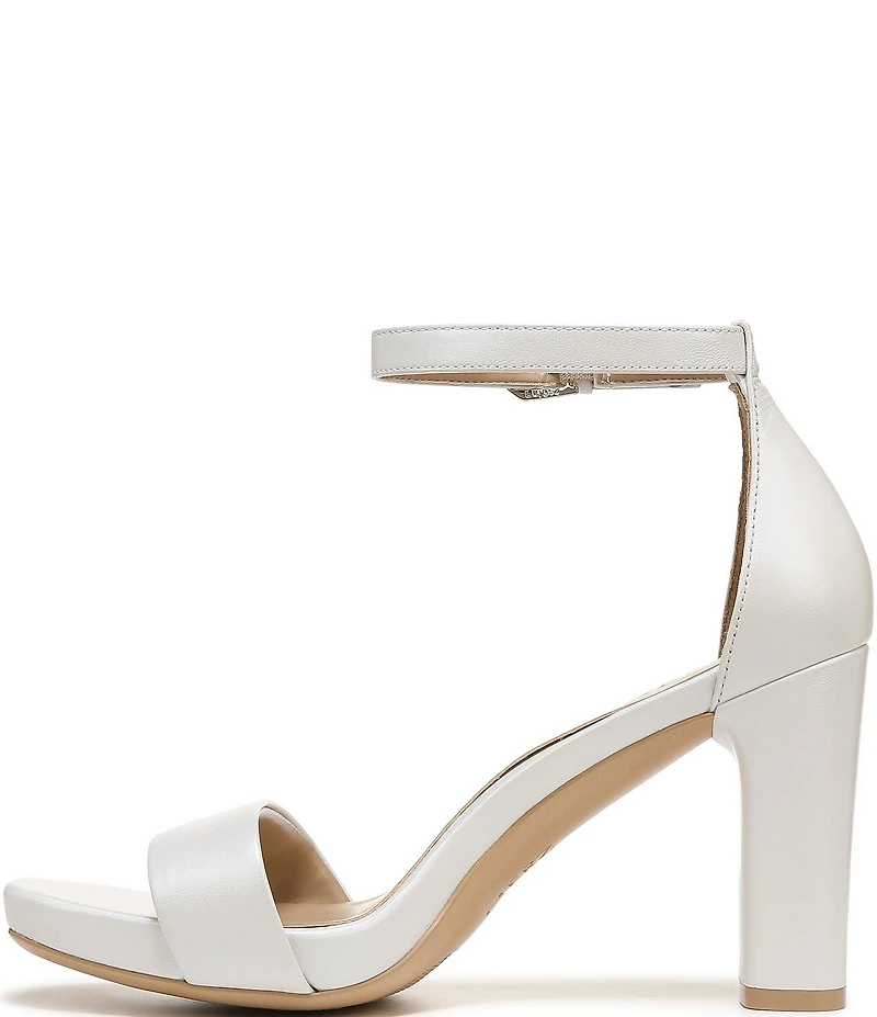 Naturalizer Joy Leather Square Toe Ankle Strap Dress Sandals