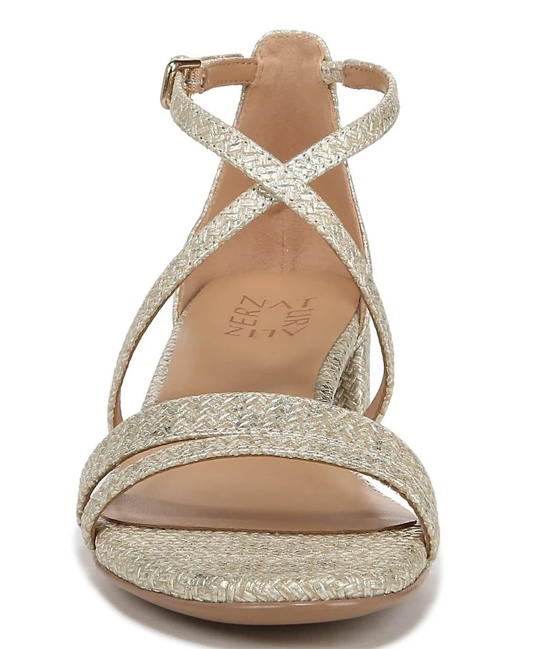 Naturalizer June Woven Leather Strappy Dress Sandals
