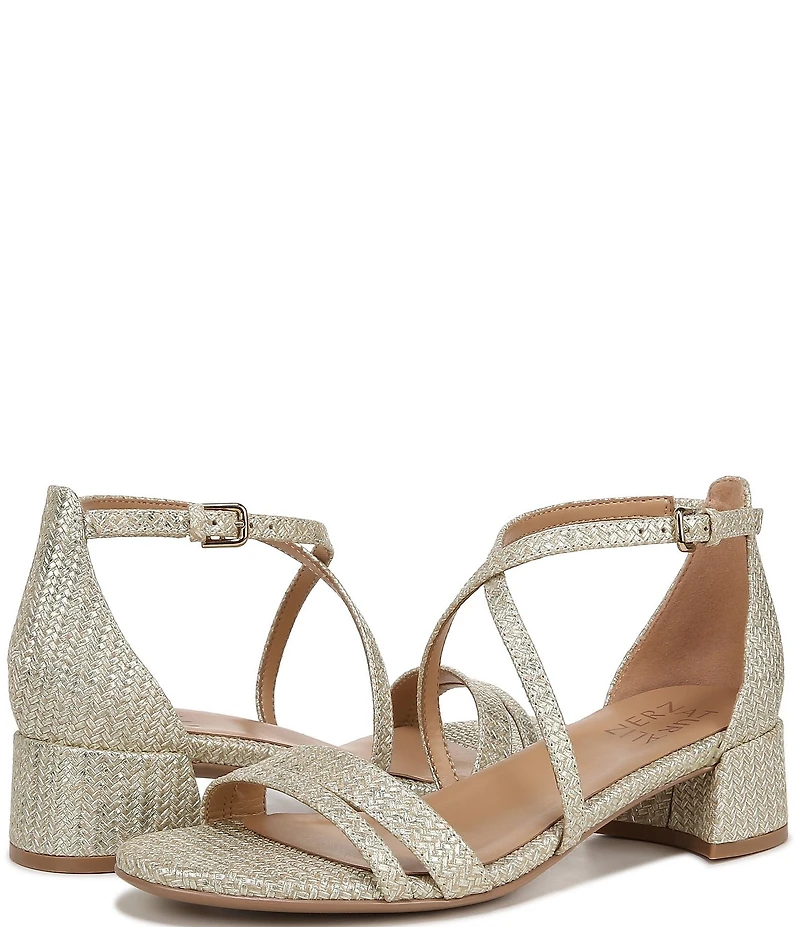 Naturalizer June Woven Leather Strappy Dress Sandals