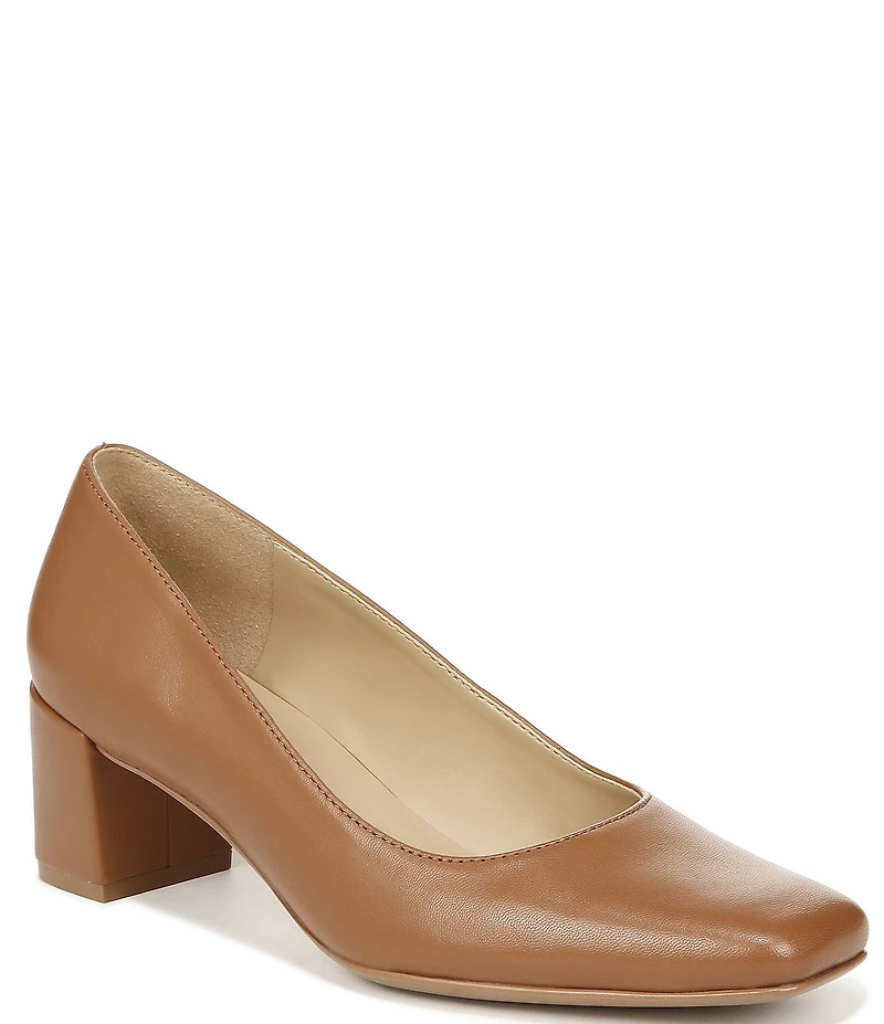 Naturalizer Karina Leather Block Heel Pumps