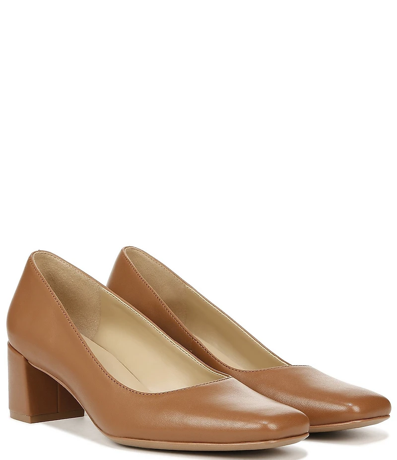 Naturalizer Karina Leather Block Heel Pumps