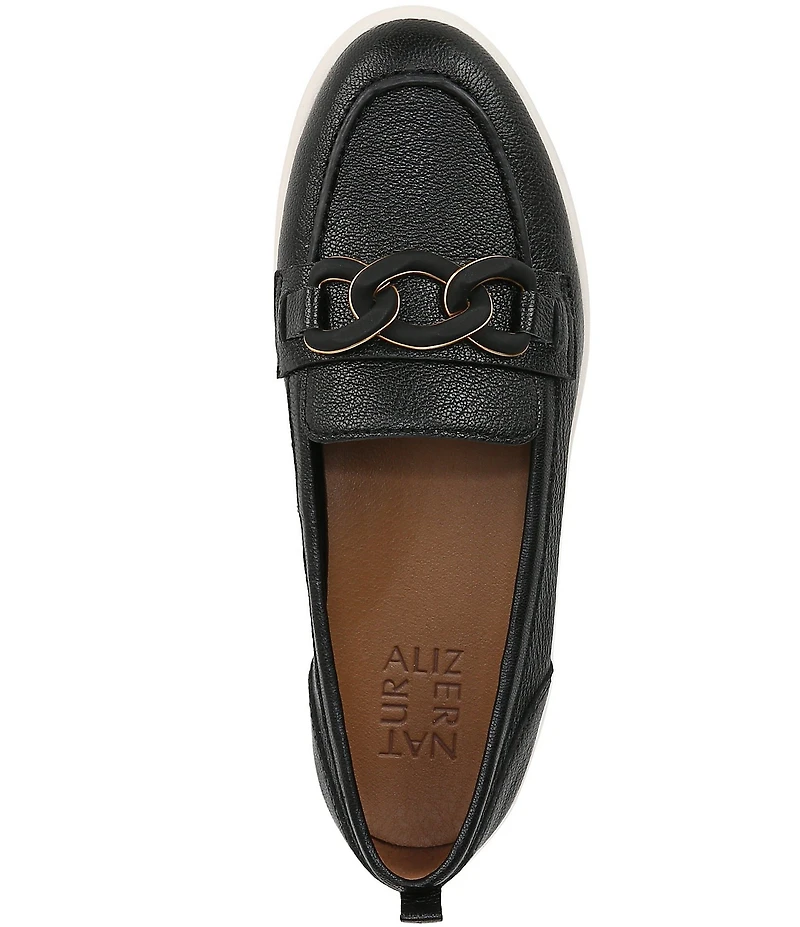 Naturalizer Kateri Leather Chain Link Ornament Loafers