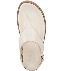 Naturalizer Laurel Croco Embossed Leather Thong Platform Sandals