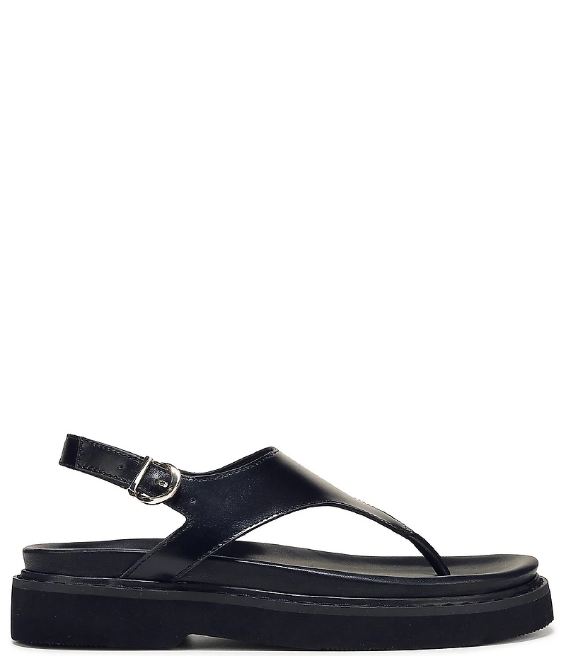 Naturalizer Laurel Leather Thong Platform Sandals