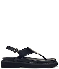 Naturalizer Laurel Leather Thong Platform Sandals