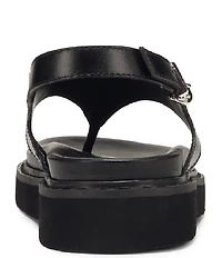 Naturalizer Laurel Leather Thong Platform Sandals