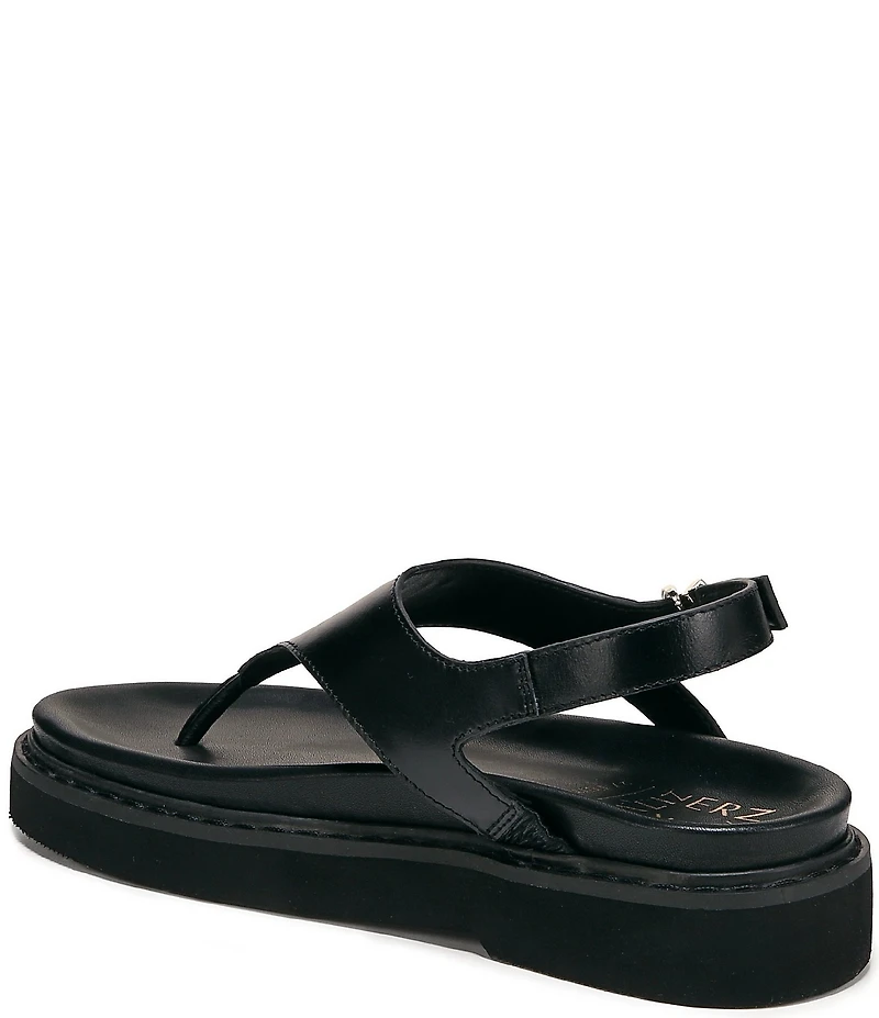 Naturalizer Laurel Leather Thong Platform Sandals
