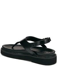 Naturalizer Laurel Leather Thong Platform Sandals