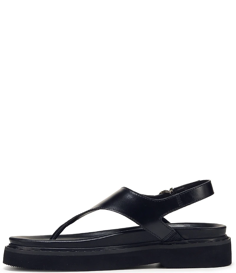 Naturalizer Laurel Leather Thong Platform Sandals