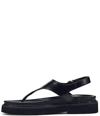 Naturalizer Laurel Leather Thong Platform Sandals