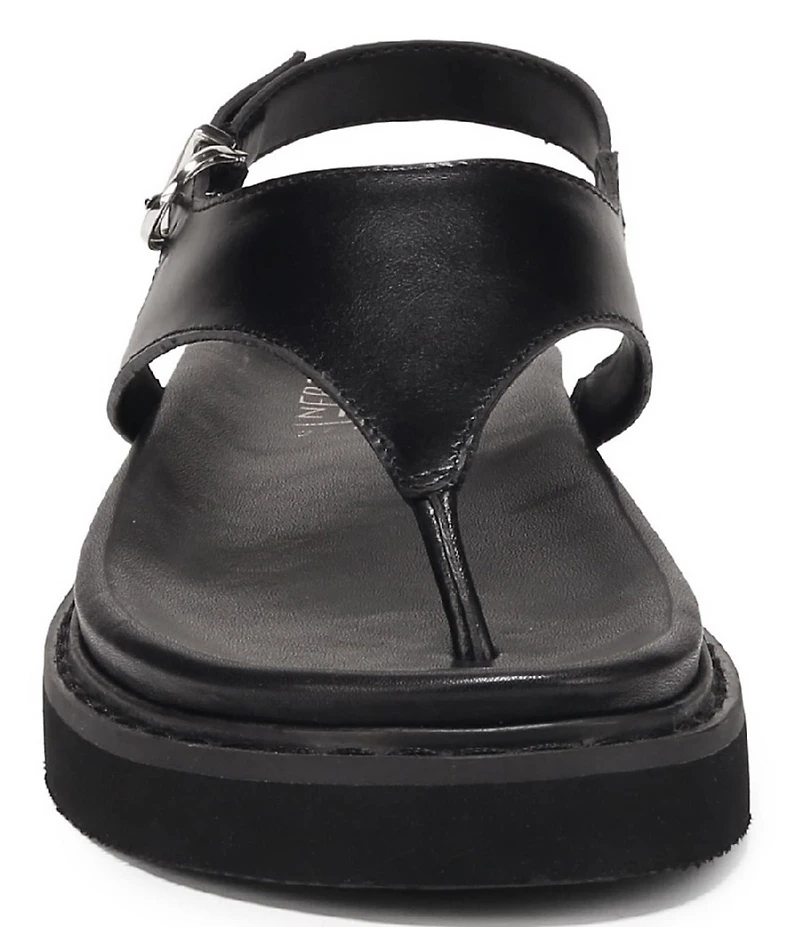 Naturalizer Laurel Leather Thong Platform Sandals