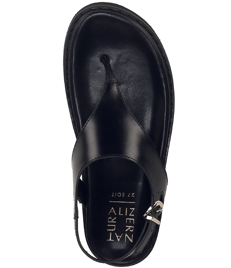 Naturalizer Laurel Leather Thong Platform Sandals