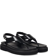 Naturalizer Laurel Leather Thong Platform Sandals