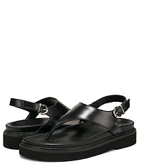 Naturalizer Laurel Leather Thong Platform Sandals