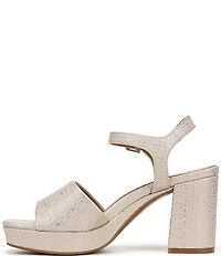 Naturalizer Lilly Embossed Weave Ankle Strap Platform Dress Sandals