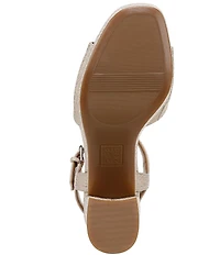Naturalizer Lilly Embossed Weave Ankle Strap Platform Dress Sandals