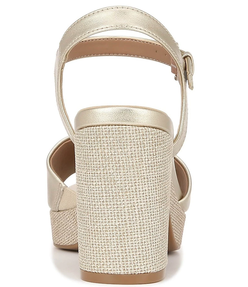 Naturalizer Lilly Metallic Ankle Strap Platform Dress Sandals