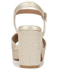 Naturalizer Lilly Metallic Ankle Strap Platform Dress Sandals