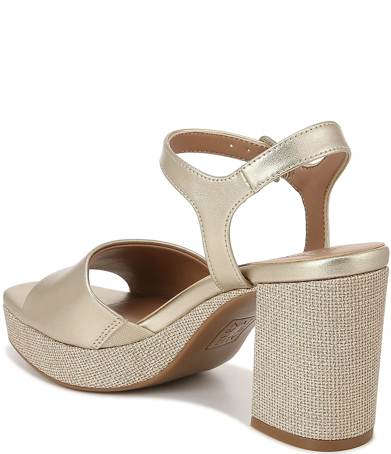 Naturalizer Lilly Metallic Ankle Strap Platform Dress Sandals