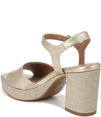 Naturalizer Lilly Metallic Ankle Strap Platform Dress Sandals