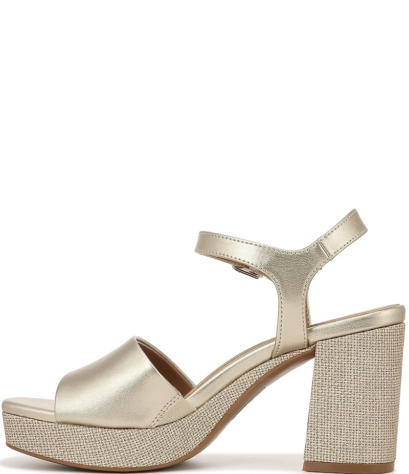 Naturalizer Lilly Metallic Ankle Strap Platform Dress Sandals