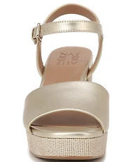 Naturalizer Lilly Metallic Ankle Strap Platform Dress Sandals