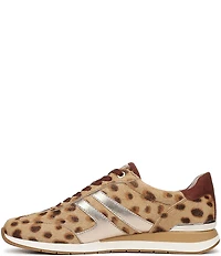 Naturalizer Lorena Cheetah Print Calf Hair Lace Up Sneakers