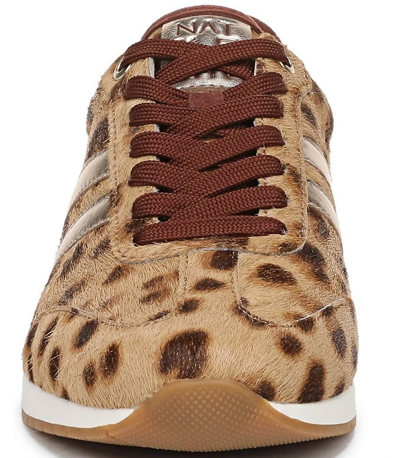 Naturalizer Lorena Cheetah Print Calf Hair Lace Up Sneakers