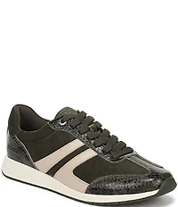 Naturalizer Lorena Suede Snake Print Accent Sneakers