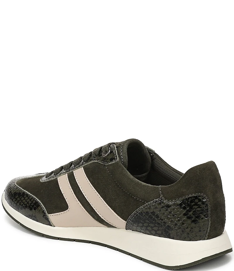 Naturalizer Lorena Suede Snake Print Accent Sneakers