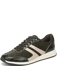 Naturalizer Lorena Suede Snake Print Accent Sneakers