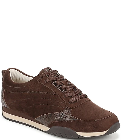 Naturalizer Tao Suede Snake Print Accent Sneakers