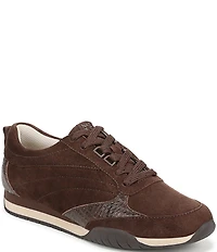 Naturalizer Tao Suede Snake Print Accent Sneakers