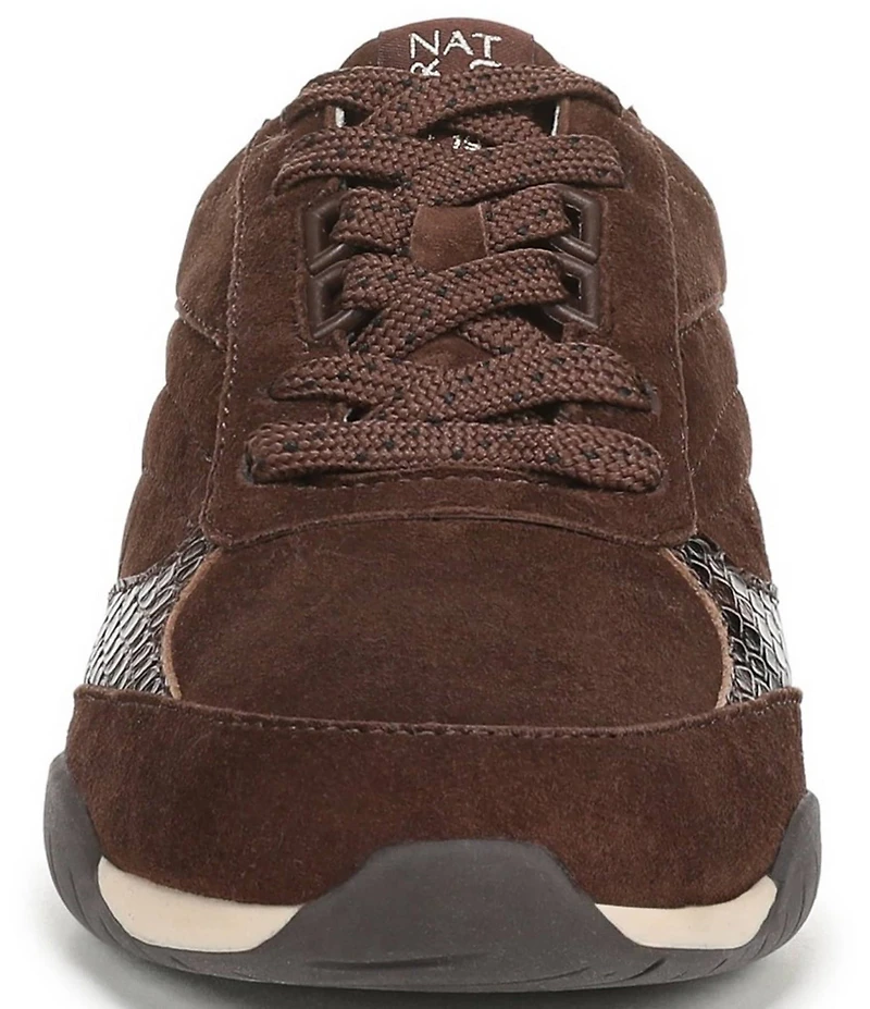 Naturalizer Tao Suede Snake Print Accent Sneakers
