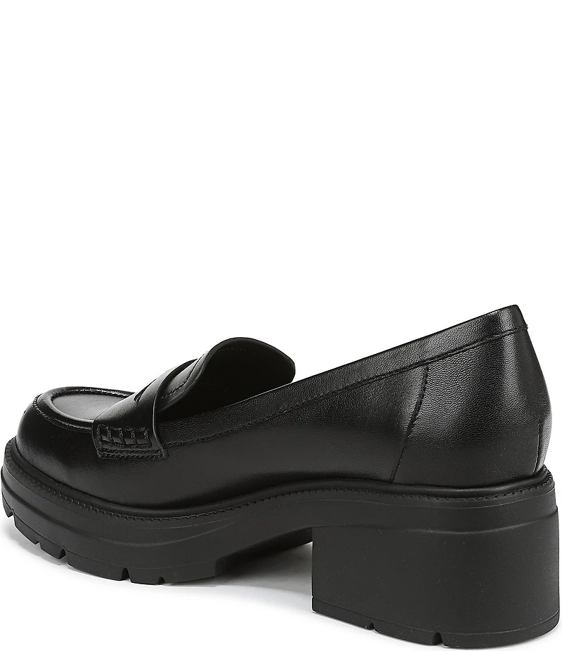 Naturalizer Lumos Leather Lug Sole Penny Loafer Pumps