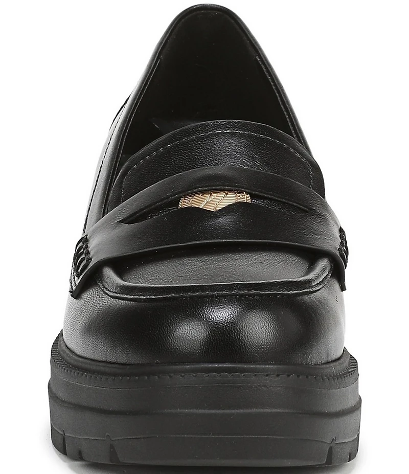 Naturalizer Lumos Leather Lug Sole Penny Loafer Pumps