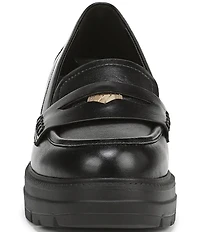 Naturalizer Lumos Leather Lug Sole Penny Loafer Pumps