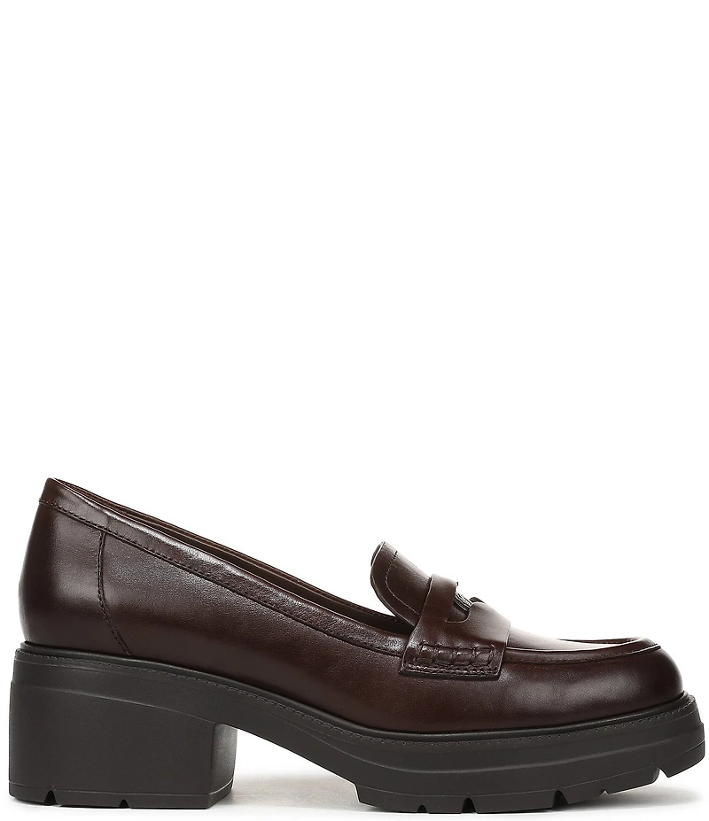 Naturalizer Lumos Leather Lug Sole Penny Loafer Pumps