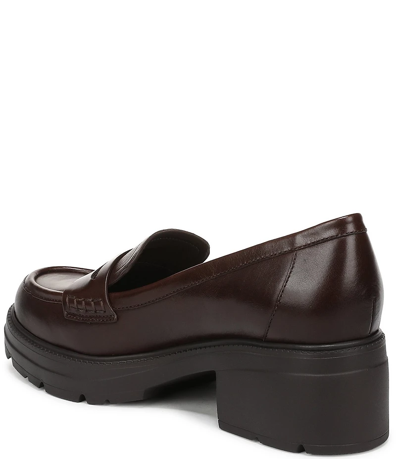 Naturalizer Lumos Leather Lug Sole Penny Loafer Pumps