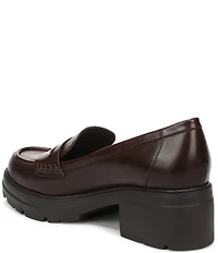 Naturalizer Lumos Leather Lug Sole Penny Loafer Pumps